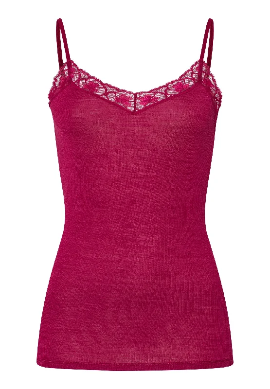 Year-End Sale Woolen Lace Camisole | Intense Garnet 70970-2406