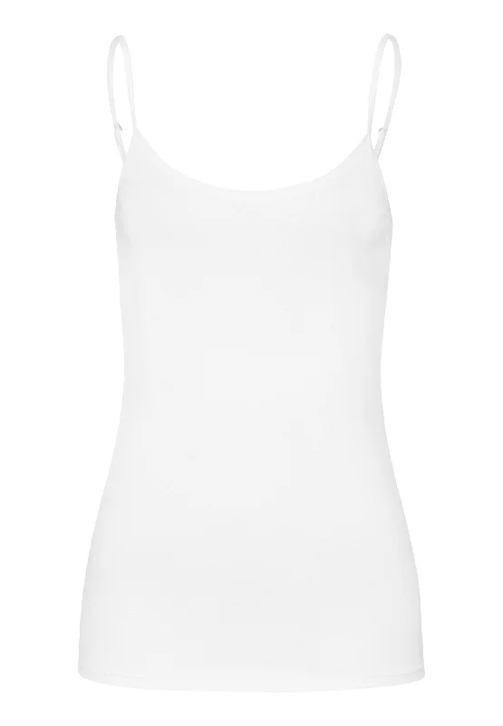 Celebrate the Weekend with Discounts Cotton Sensation Cotton Round Neck  Camisole | White 71412-101