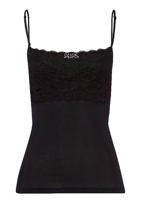 Weekend Extravaganza: Shop Now Luxury Moments Wide Lace Camisole | Black 71448-019
