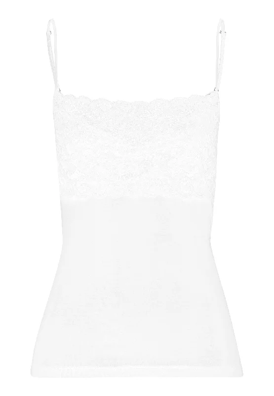 Weekend Savings Spree Luxury Moments Wide Lace Camisole | White 71448-101