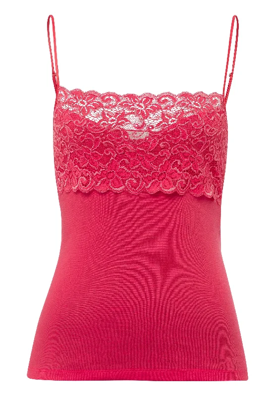 Weekend-Only Price Drops Luxury Moments Wide Lace Camisole | Geranium 71448-1399