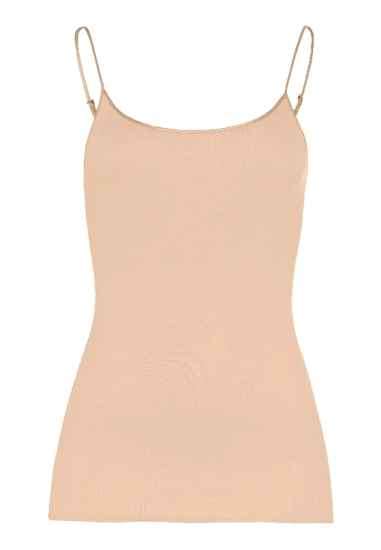 Weekend Deals to Make You Smile Cotton Seamless Cotton Round Neck Camisole | Beige 71600-274 Weekend Deals to Make You Smile Cotton Seamless Cotton Round Neck Camisole | Beige 71600-274
