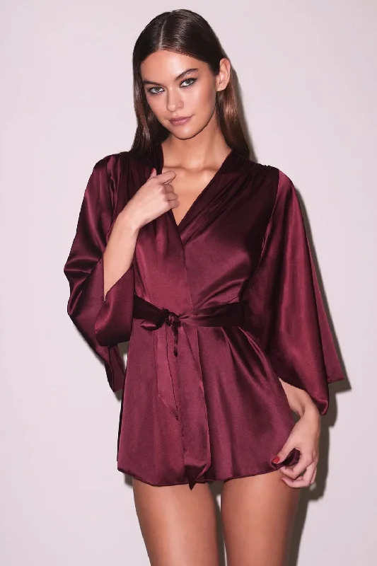 Shop and Save Angel Sleeve Robe in Blood Red