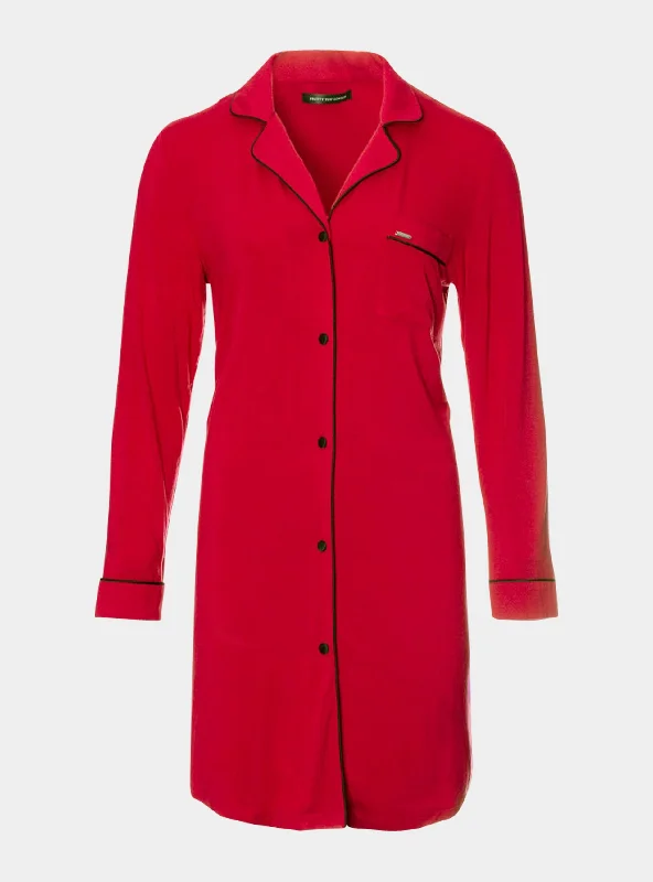Limited Offer Red Bamboo Nightshirt