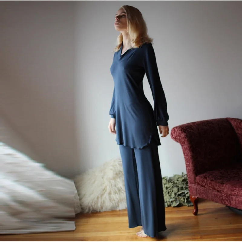 Weekend Savings Bonanza bamboo pajama set including long sleeve tunic and lounge pant