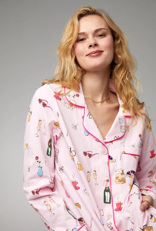 Epic Value Bed Head Let`s Do Brunch L/S Classic Stretch Jersey PJ Set