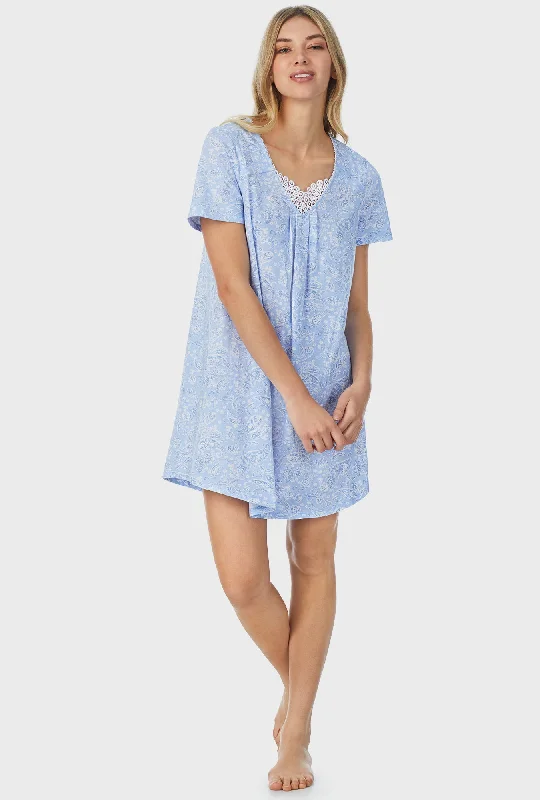 Celebrate the Weekend with Discounts Blooming Paisley Short Nightgown