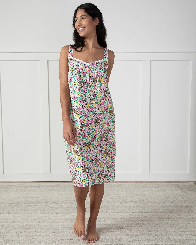 Weekend Specials to Love Bunny Trail - Back to Bed Nightgown - Spring Meadow
