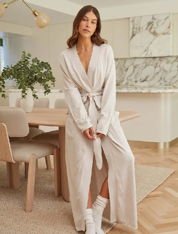 Weekend Deals That Wow Cotton Cashmere Maxi Robe
