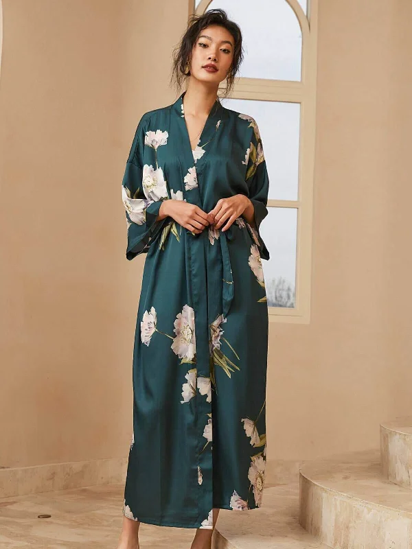 Weekend Discounts to Indulge In Blooming Anemone Kimono Robe