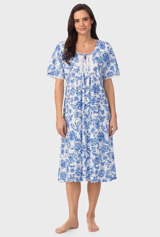 Weekend Savings Extravaganza Cobalt Blue Floral Vine Caftan