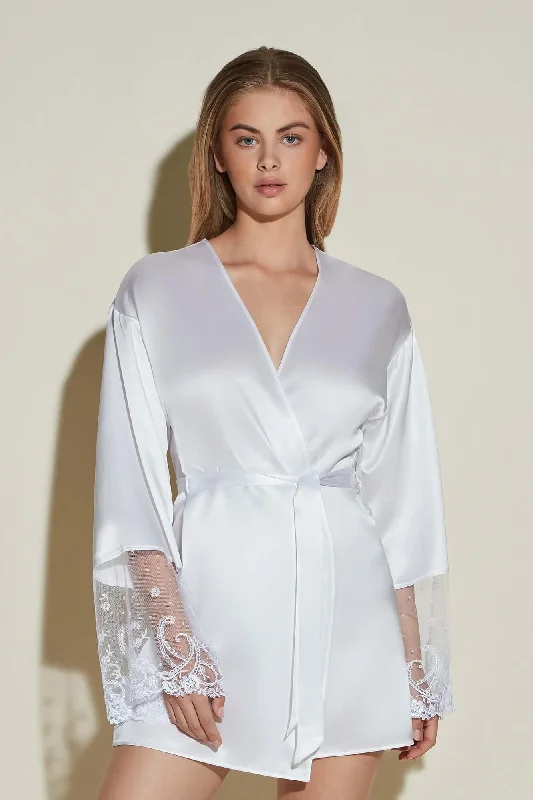 Weekend Deals That Impress Sanika Silk Robe in White