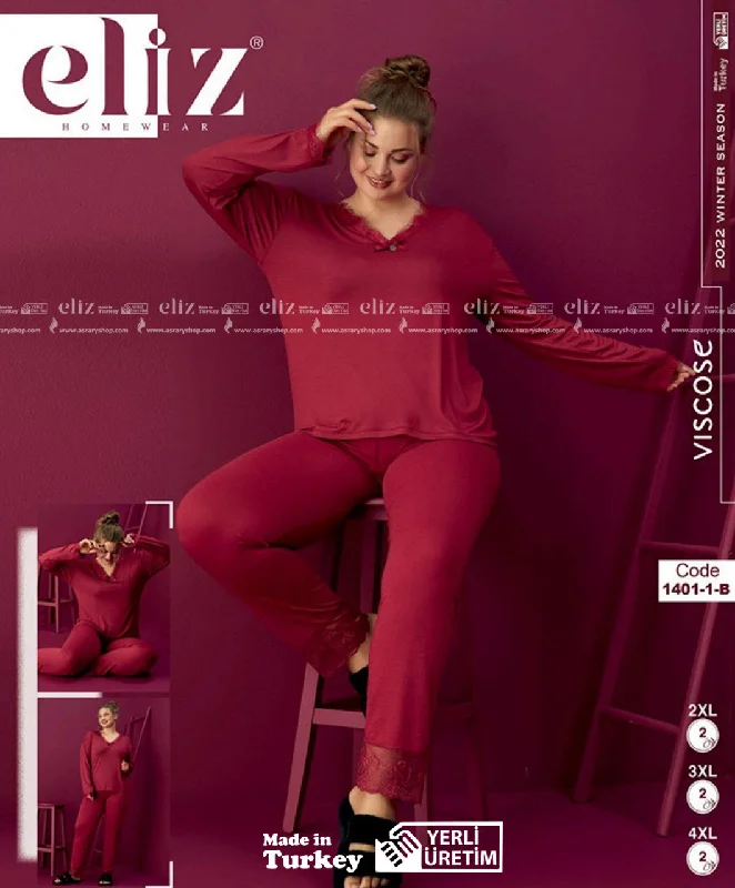 Weekend Savings Spectacular Special Size Long Cotton Pajamas 1401-1-B