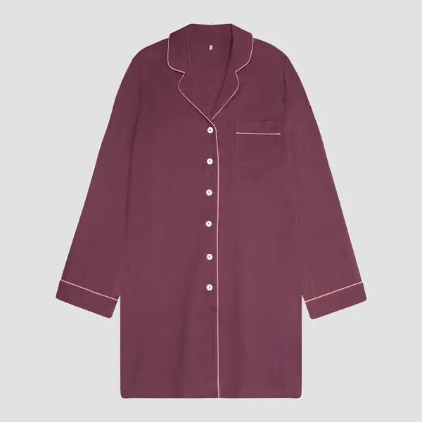 Now or Never Fresh Fig Linen Nightshirt