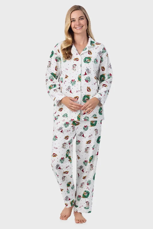 Savings Galore Holiday Puppies Classic Notch Pajama