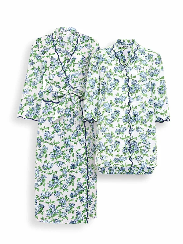 Super Savings Hydrangea Bundle: Classic Robe + Nightshirt