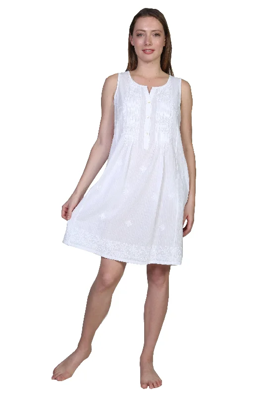 Weekend Specials to Celebrate La Cera Sleeveless Embroidered Chemise