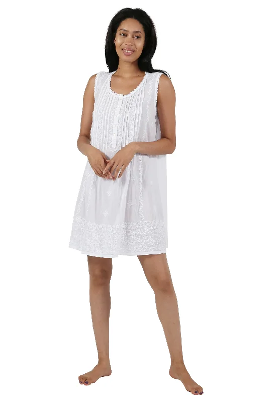 Stock Up La Cera Sleeveless Pleated Button Front Chemise