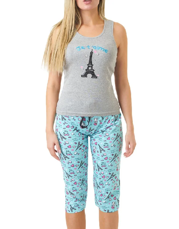 Unmissable Offer LALA Sleepwear by Rene Rofe Racerback Capri Set 544969