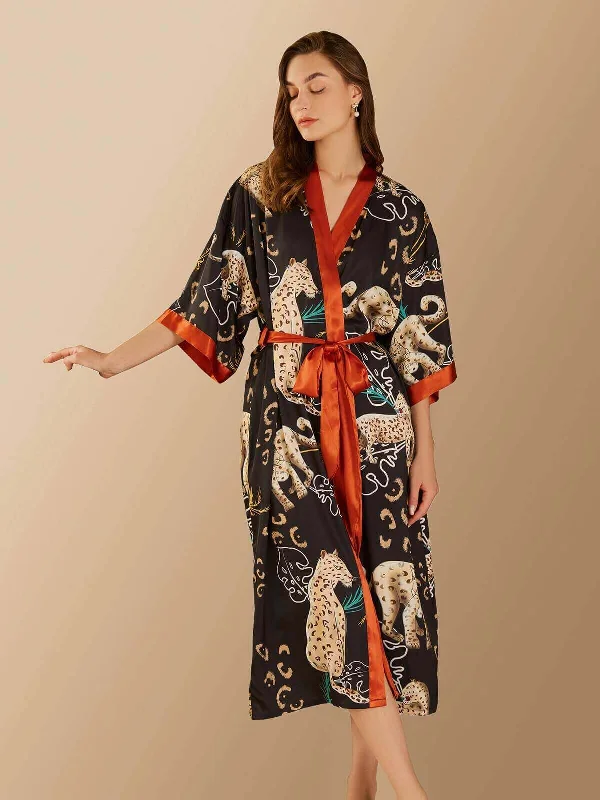 Weekend Bargains to Grab Jungle Animals Kimono Robe
