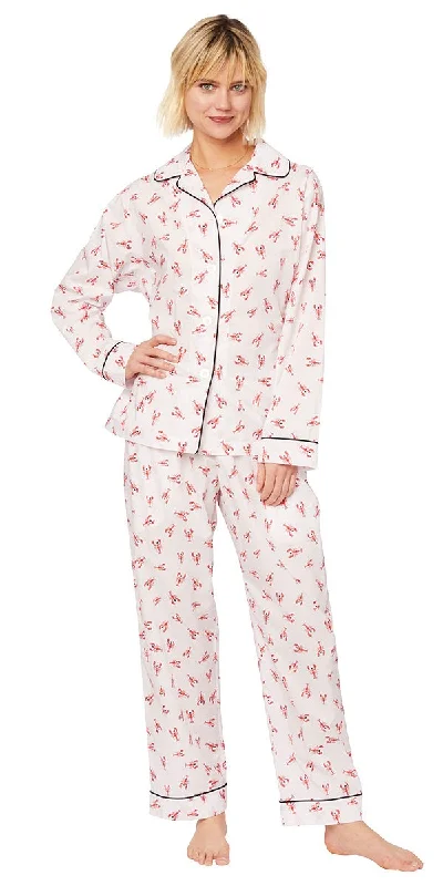Bargain Alert Long Sleeve Classic Pajama Set - Lobster Print