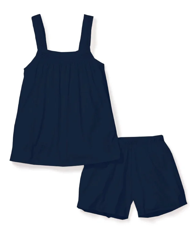 Weekend Savings Sensation Women's Pima Camille Short Set in Navy