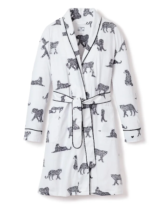 Weekend Deals That Dazzle Women's Pima Robe in Panthère de Paris