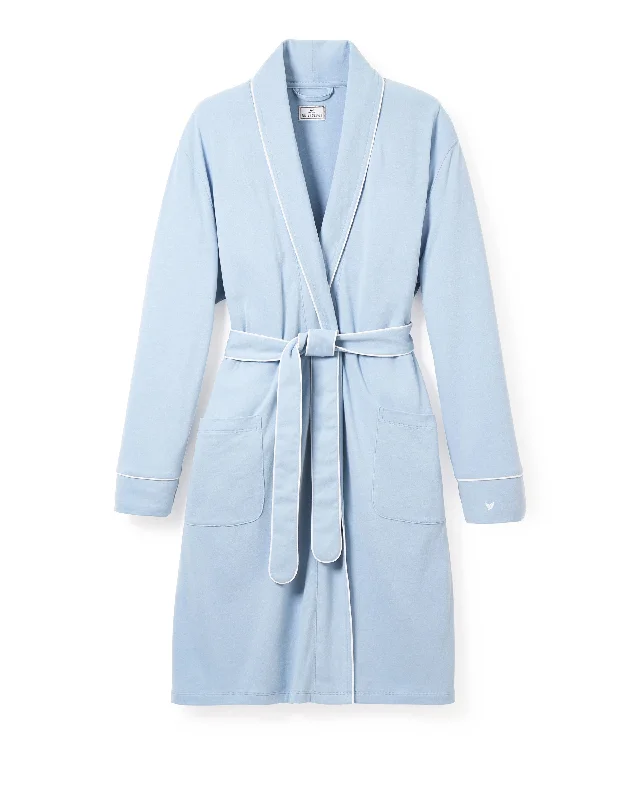 Value Deals Women's Pima Robe in Periwinkle