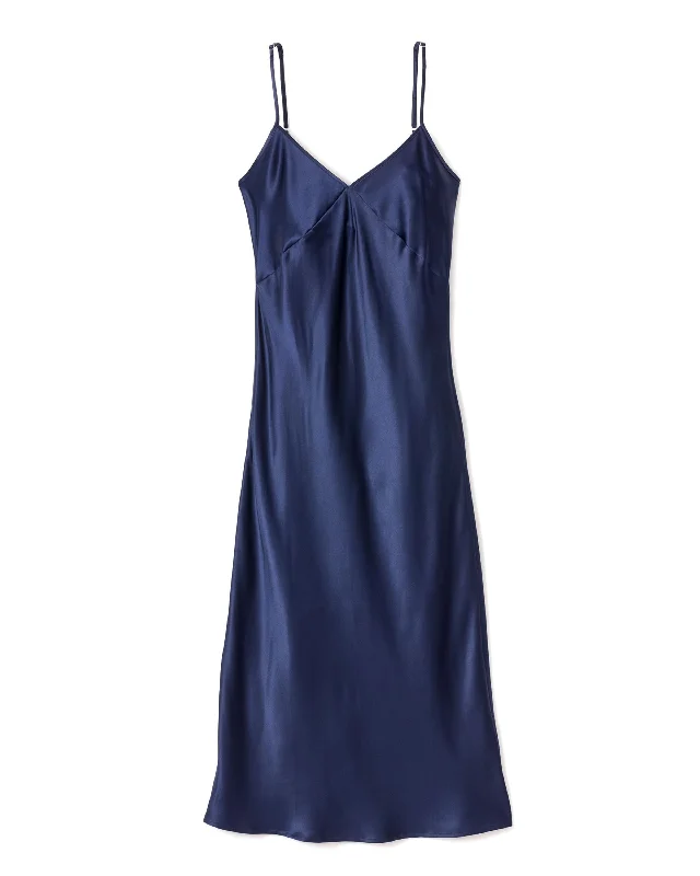 Weekend Price Cuts Galore Women's Silk Cosette Nightgown in Navy