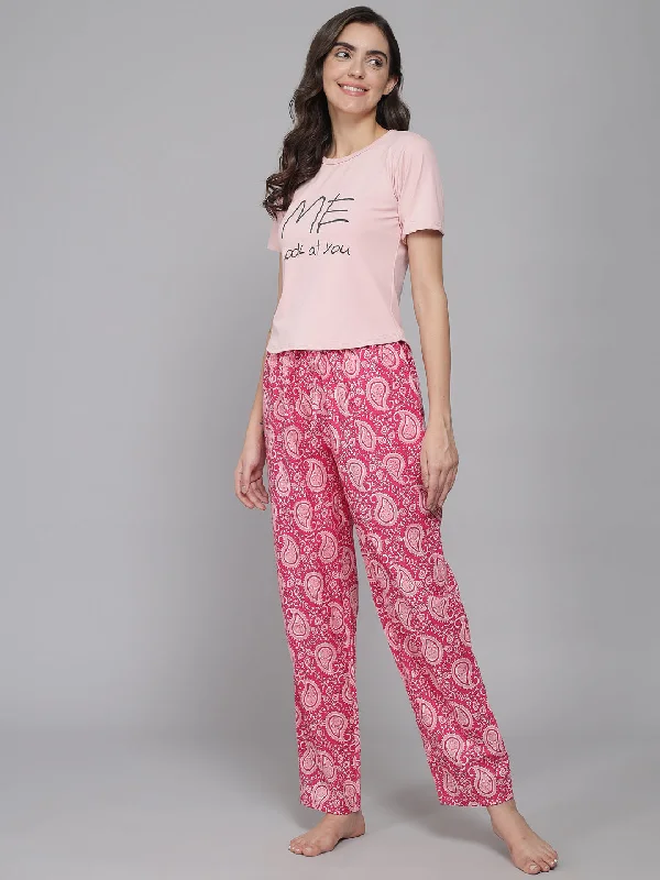 Sale Alert Pink Women's Paisley Cotton Pyjama