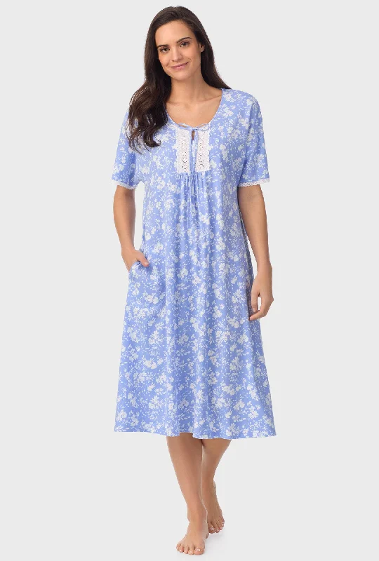 Weekend Deals That Sparkle Powder Blue Floral Caftan
