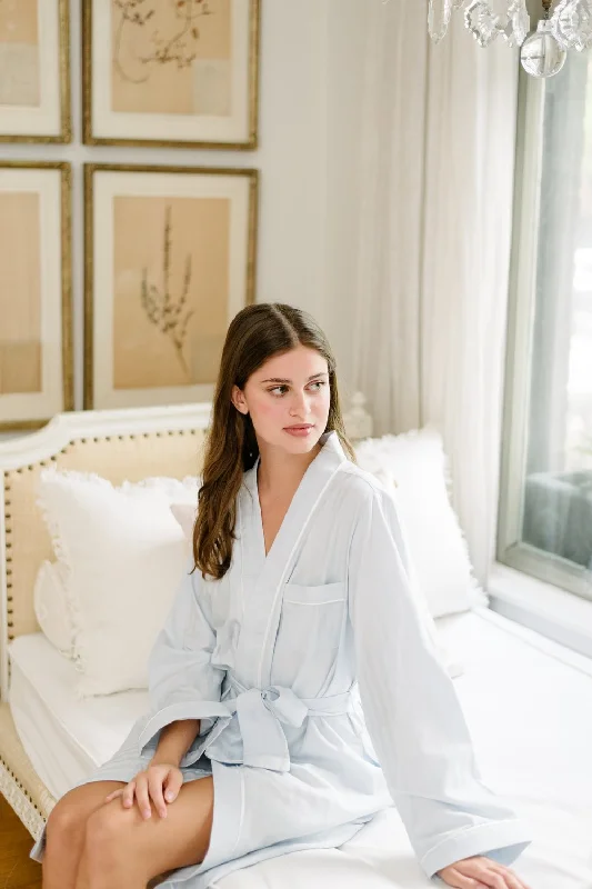Act Fast 100% Turkish Cotton Robe // Mist Blue (50% OFF)