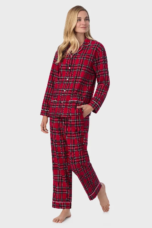 Steal Deal Red Tartan Women's Flannel Pajama