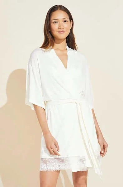 Take Advantage Rosalia Robe in Ivory