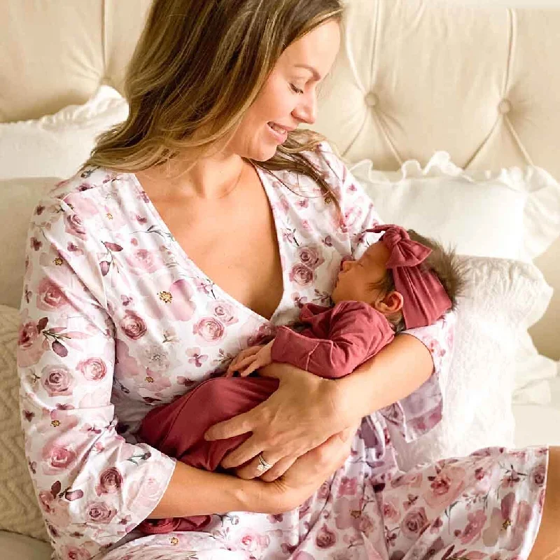 Best Seller Rosie's Rose Garden Knit Maternity Robe