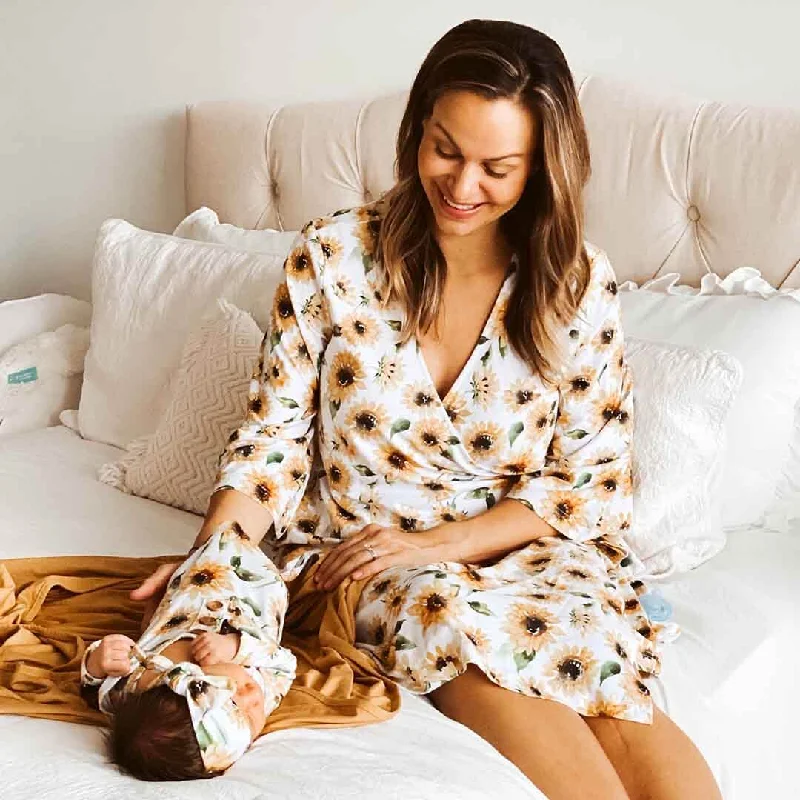 Unmissable Sale Savannah's Sunflowers Knit Maternity Robe