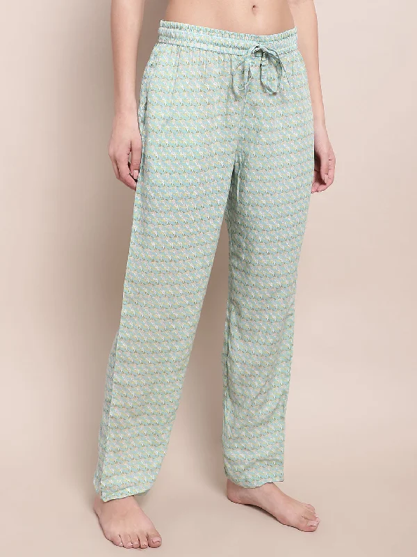 The Best Prices Wave Print Pyjama - Turquoise Blue