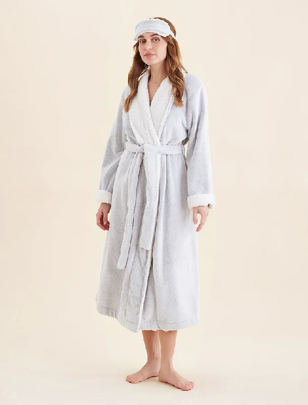 Weekend Bargains to Relish Plush Sherpa Robe & Sleep Mask