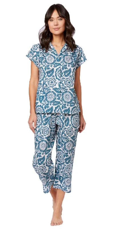 Take Advantage Capri Pajama Set - Kona Voile Print