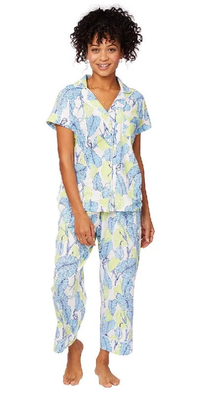 Markdown Sale Capri Knit Pajama Set - Palm Beach