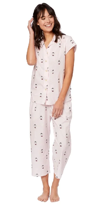 Weekend Shopping Extravaganza Capri Pajama Set- Baby Yogi Print