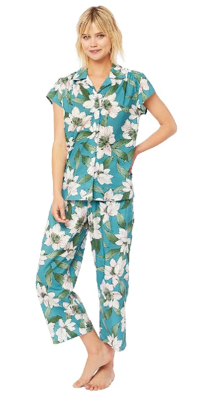 Weekend Deals That Impress Capri Pajama Set - Magnolia Floral Print