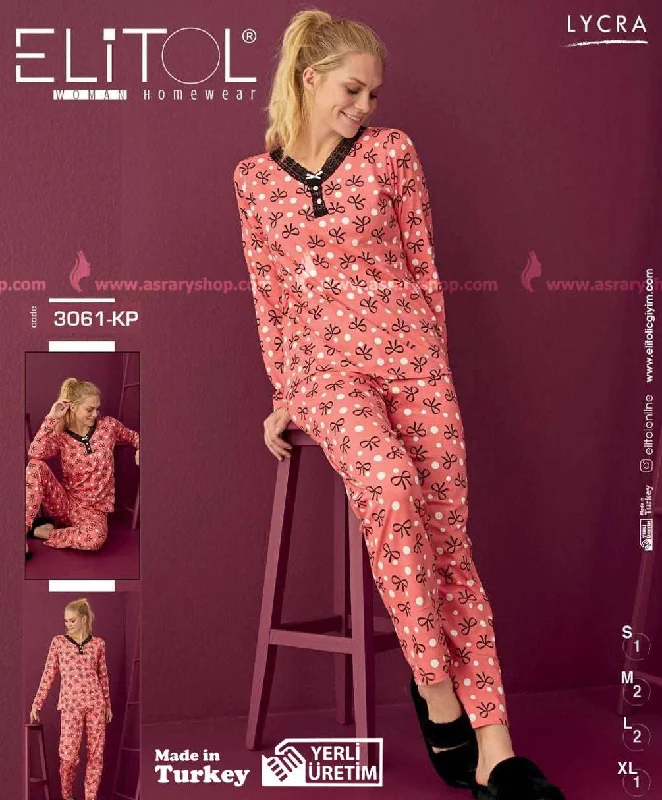 Weekend Specials to Indulge In Long Cotton Pajamas 3061-KP