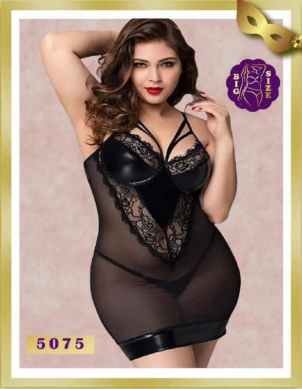 Weekend Offers That Sizzle Special Size Chiffon with Lace Babydoll 5075