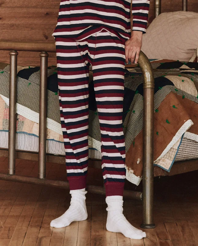 Unbeatable Prices The Long John. -- Bordeaux Stripe