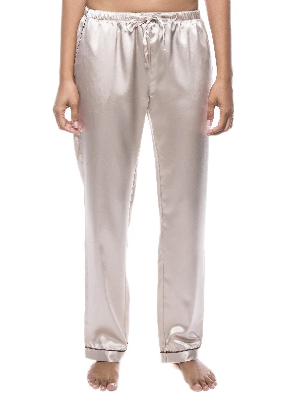 Weekend Offers That Shine Women's Satin Lounge Pant - Champagne