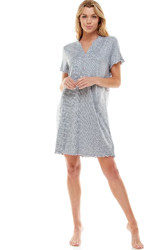 Weekend Sale: Don't Miss Out Whisper Rib Henley Sleepshirt