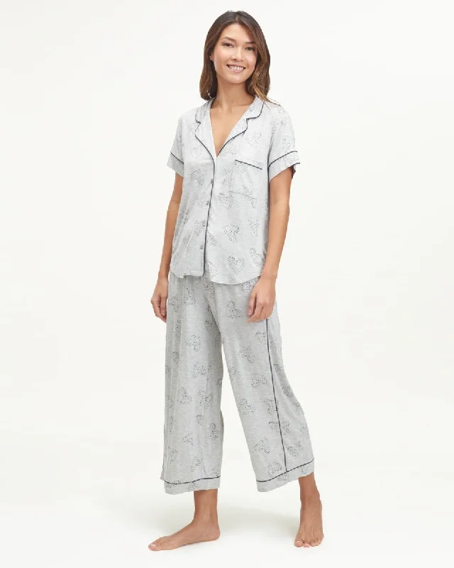 Weekend Savings Spectacular Wilma Notch Collar Wide Leg Sleep Set