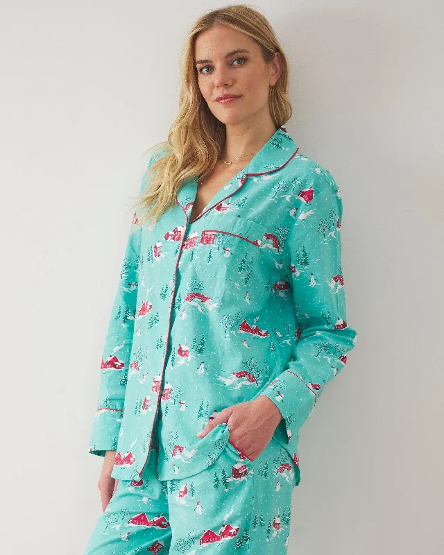 Weekend-Only Price Drops Winter Wonderland - Flannel Long PJ Set - Snow Day