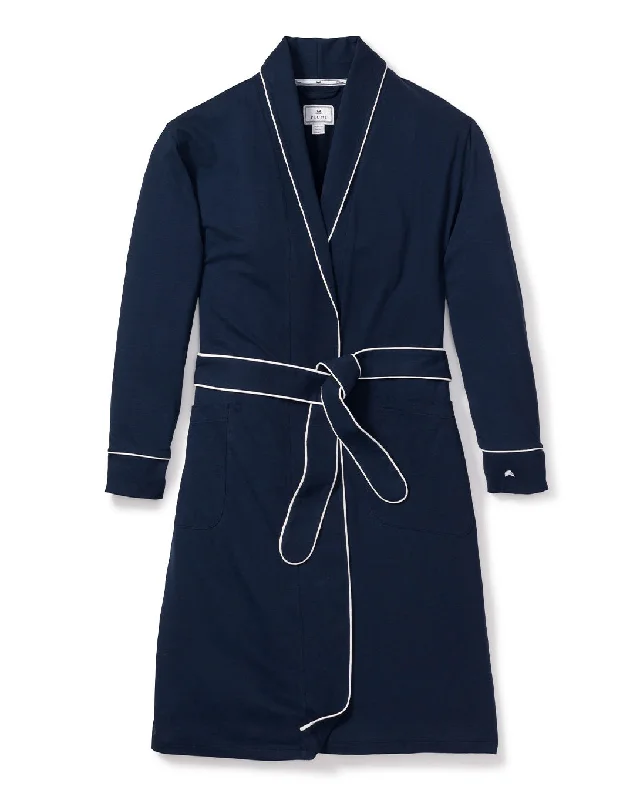 Weekend Specials Just for You Women's Pima Robe in Navy